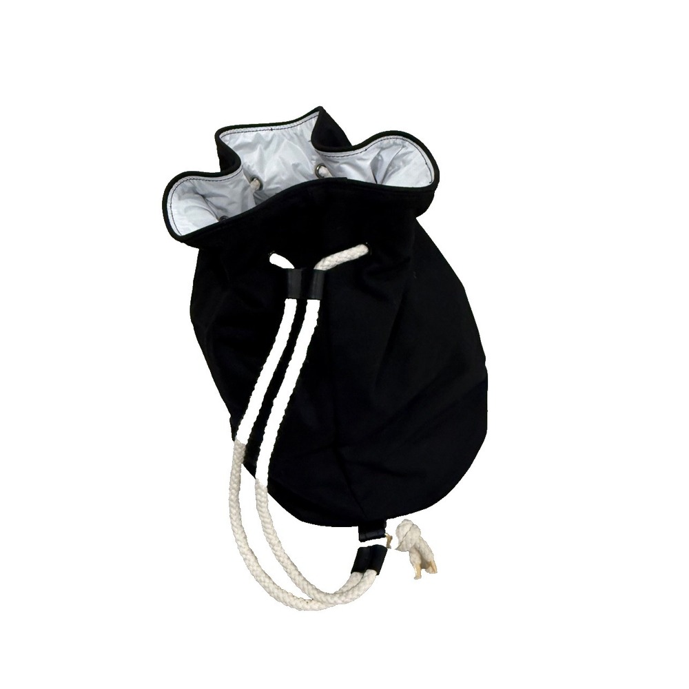 Vintage Chanel Parfum Promo Drawstring Backpack Bag Beach Pool Lined Cooler Bag - Picture 6 of 8